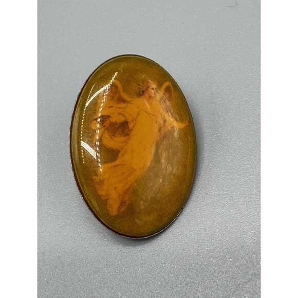 Vintage Guardian Angel Oval Shaped Lapel Pin - Picture 1 of 3